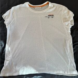 We The Free White Tee with Embroidered Van